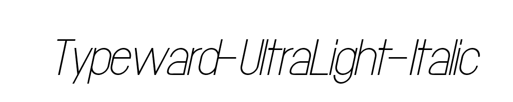 Typeward-UltraLight-Italic