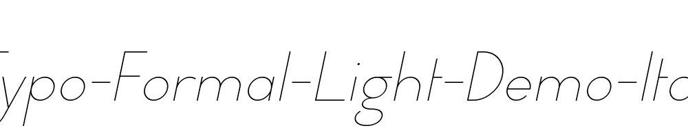 Typo-Formal-Light-Demo-Italic