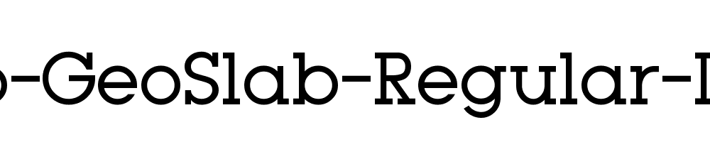 Typo-GeoSlab-Regular-Demo