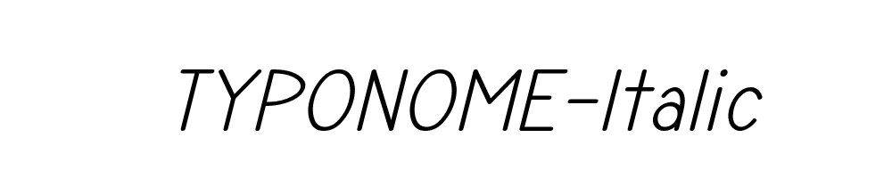 TYPONOME-Italic