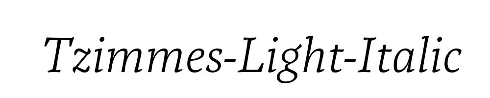 Tzimmes-Light-Italic