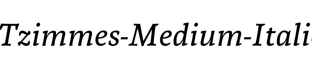 Tzimmes-Medium-Italic