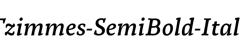 Tzimmes-SemiBold-Italic