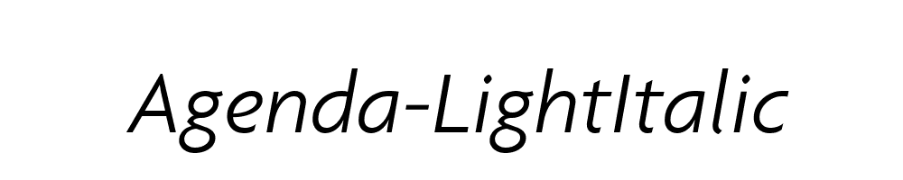 Agenda-LightItalic