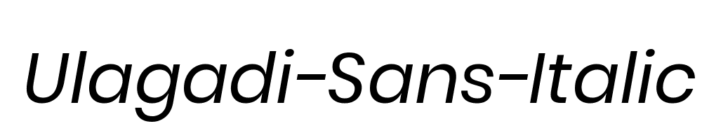 Ulagadi-Sans-Italic