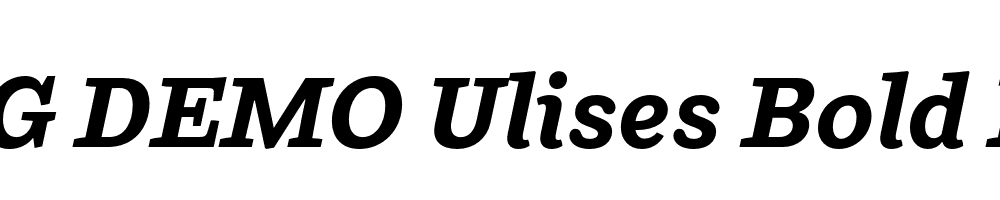  DEMO Ulises Bold Italic Regular