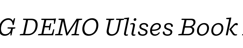  DEMO Ulises Book Italic Regular