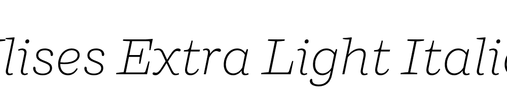  DEMO Ulises Extra Light Italic Regular