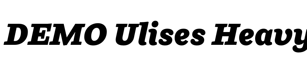  DEMO Ulises Heavy Italic Regular