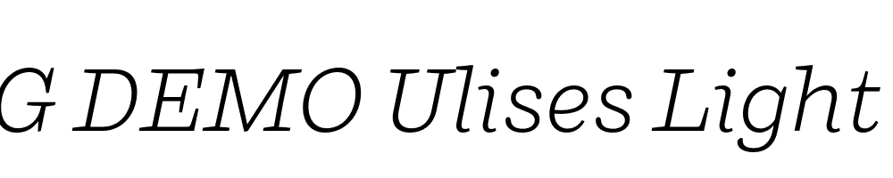  DEMO Ulises Light Italic Regular