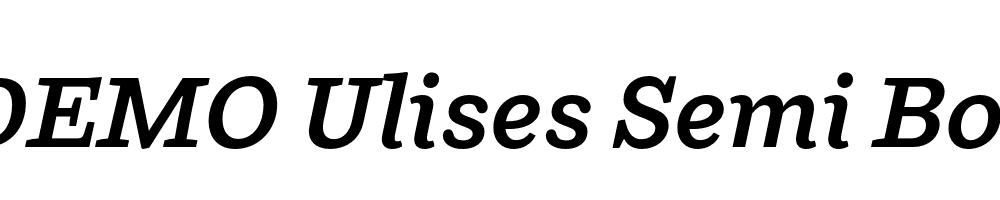  DEMO Ulises Semi Bold Italic Regular