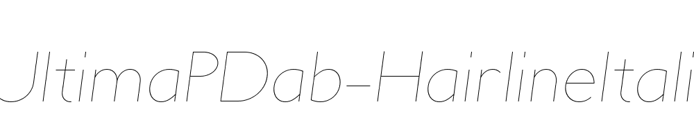 UltimaPDab-HairlineItalic