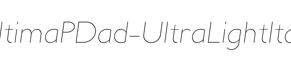 UltimaPDad-UltraLightItalic