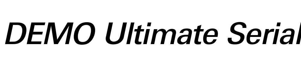  DEMO Ultimate Serial Medium Italic