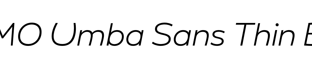 FSP DEMO Umba Sans Thin Bold Italic