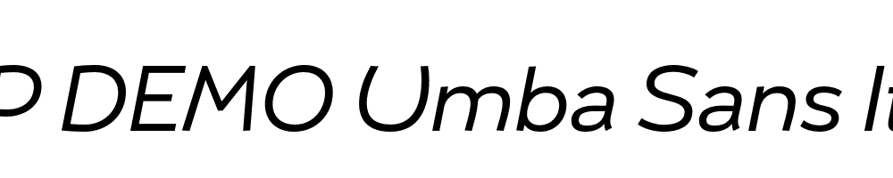 FSP DEMO Umba Sans Italic