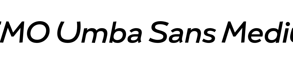 FSP DEMO Umba Sans Medium Italic