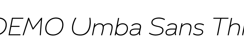 FSP DEMO Umba Sans Thin Italic