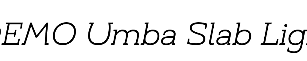 FSP DEMO Umba Slab Light Italic