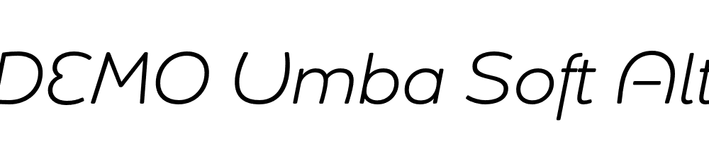  DEMO Umba Soft Alt Thin Bold Italic