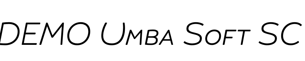  DEMO Umba Soft SC Thin Bold Italic