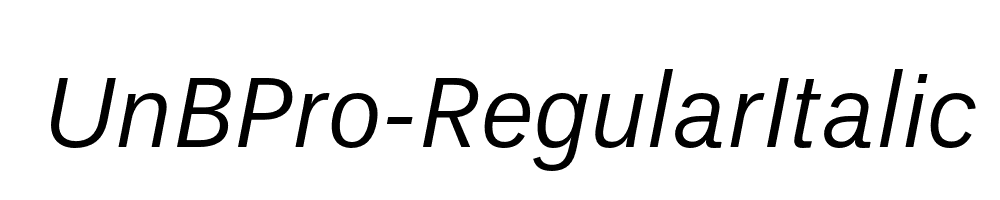 UnBPro-RegularItalic