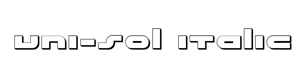 Uni Sol Italic