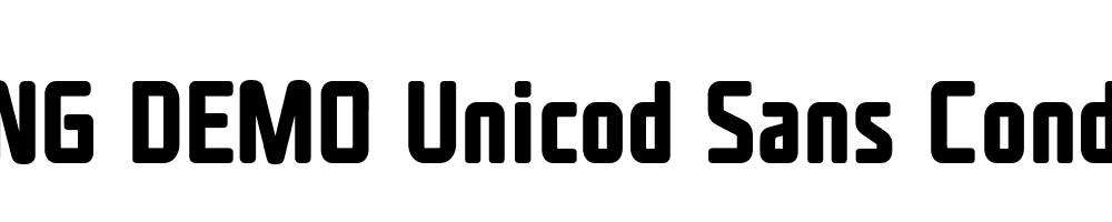  DEMO Unicod Sans Condensed Bold