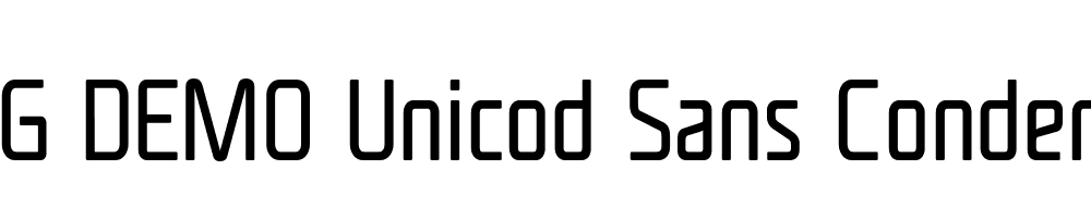  DEMO Unicod Sans Condensed Regular