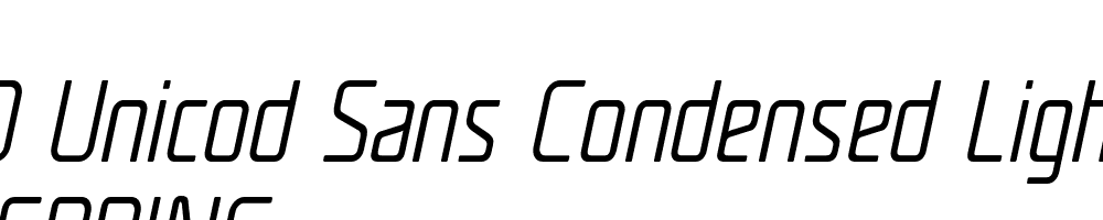  DEMO Unicod Sans Condensed Light Italic