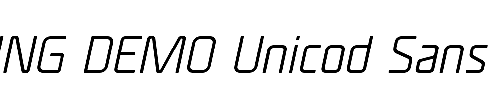  DEMO Unicod Sans Light Italic