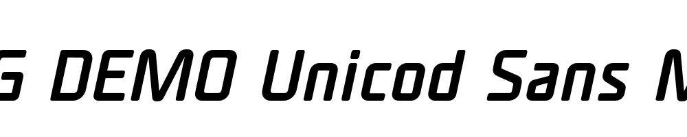  DEMO Unicod Sans Medium Italic