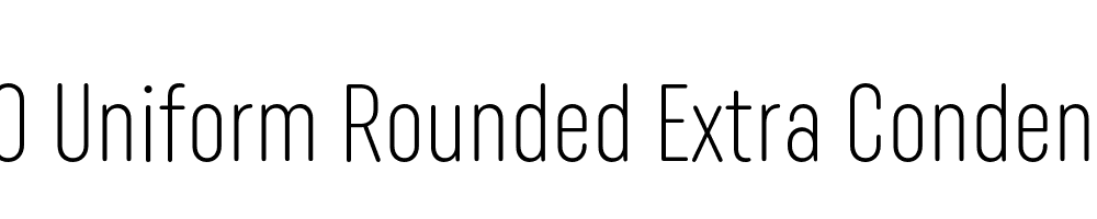  DEMO Uniform Rounded Extra Condensed Light Regular