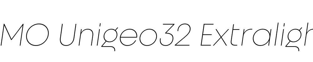 FSP DEMO Unigeo32 Extralight Italic