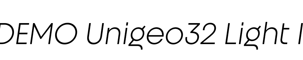 FSP DEMO Unigeo32 Light Italic