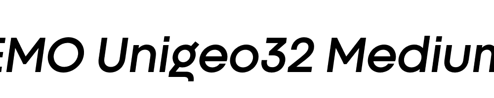 FSP DEMO Unigeo32 Medium Italic