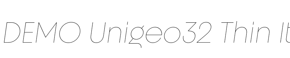 FSP DEMO Unigeo32 Thin Italic