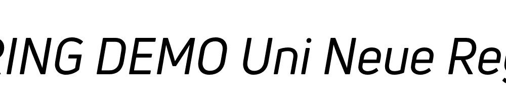  DEMO Uni Neue Regular Italic