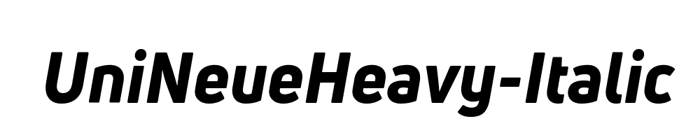 UniNeueHeavy-Italic