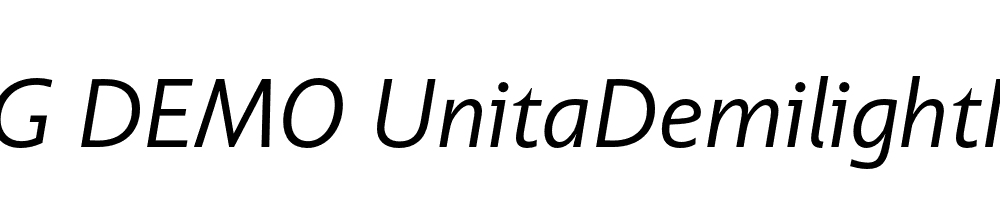  DEMO UnitaDemilightItalic Regular