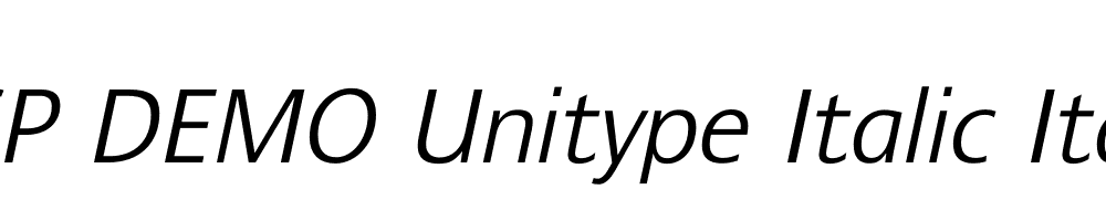 FSP DEMO Unitype Italic Italic