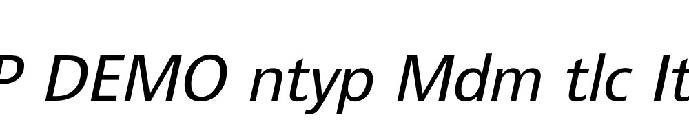 FSP DEMO ntyp Mdm tlc Italic