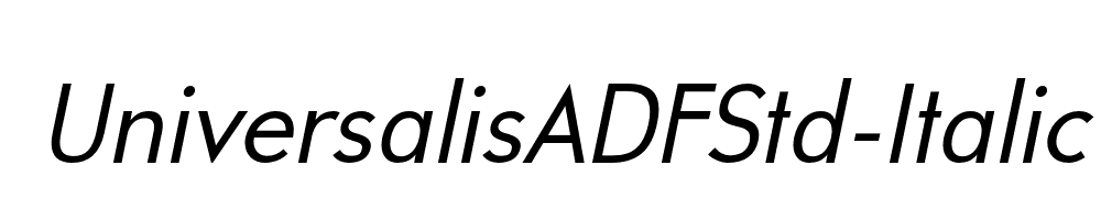 UniversalisADFStd-Italic