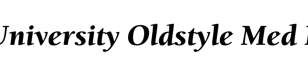  DEMO University Oldstyle Med Bold Italic