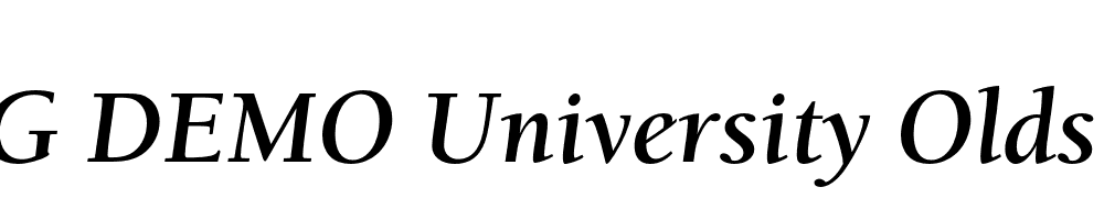  DEMO University Oldstyle Bold Italic