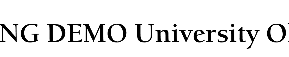  DEMO University Oldstyle Bold