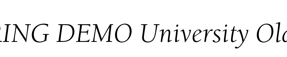  DEMO University Oldstyle Italic