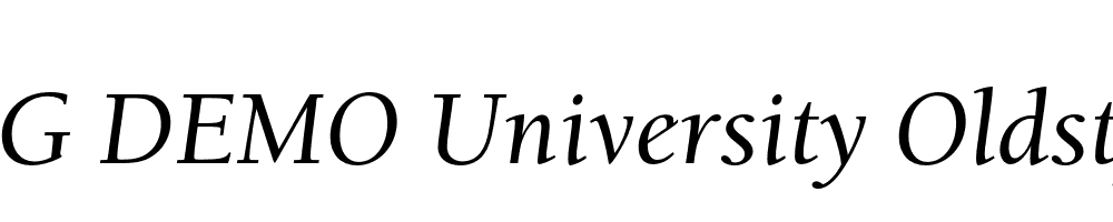  DEMO University Oldstyle Med Italic