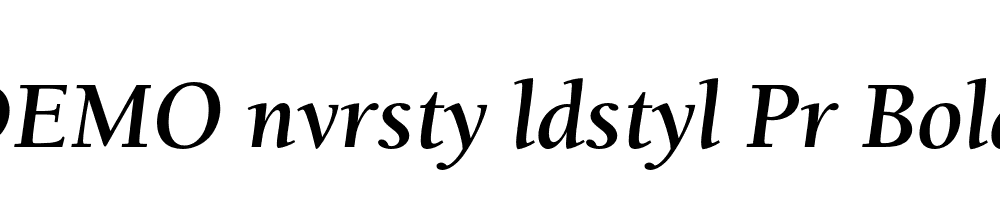 FSP DEMO nvrsty ldstyl Pr Bold Italic