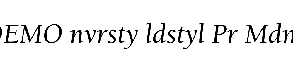 FSP DEMO nvrsty ldstyl Pr Mdm Italic